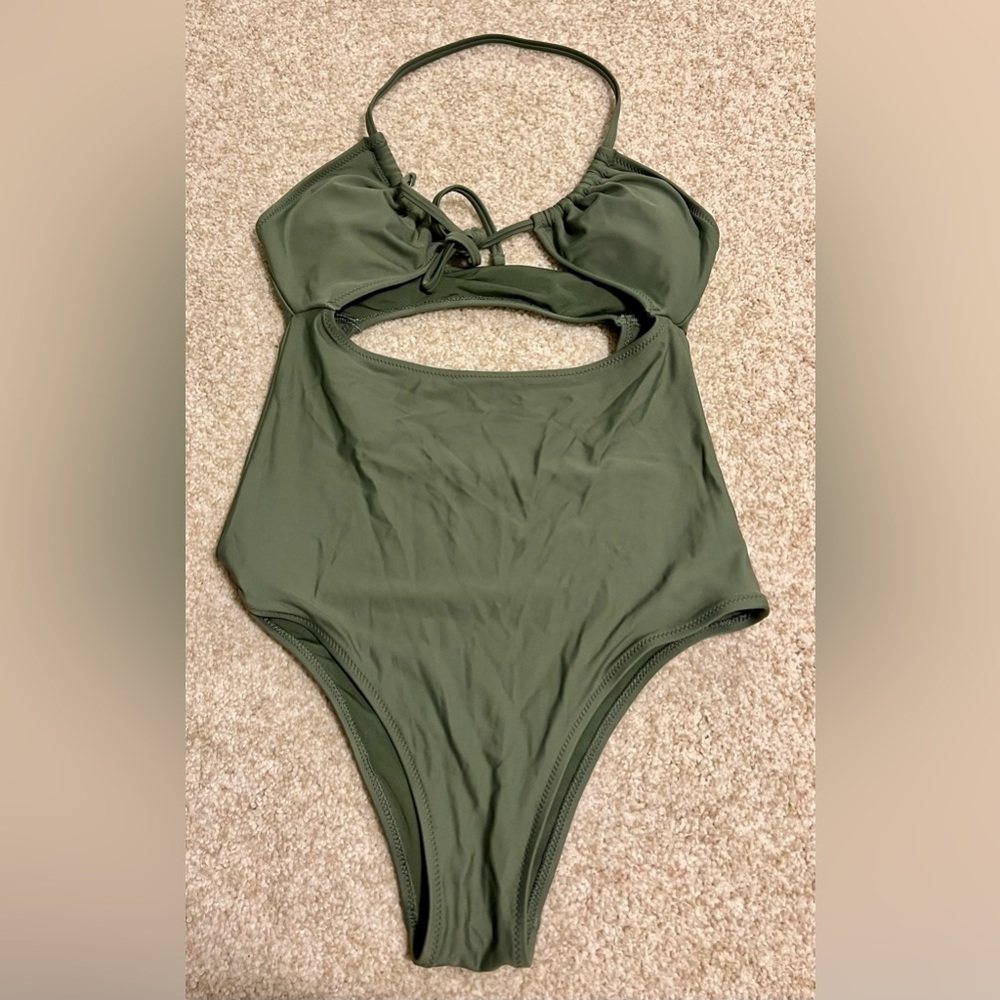 Aerie Green one piece Swimsuit